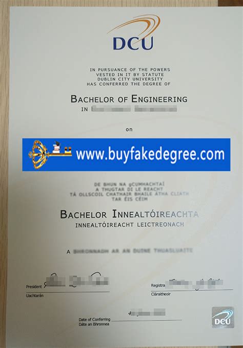 dcu degree certificate.
